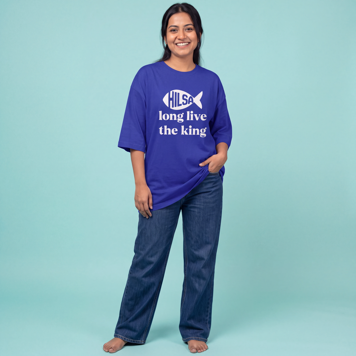 Long Live King Hilsa - Oversized Tee | Unisex Fit