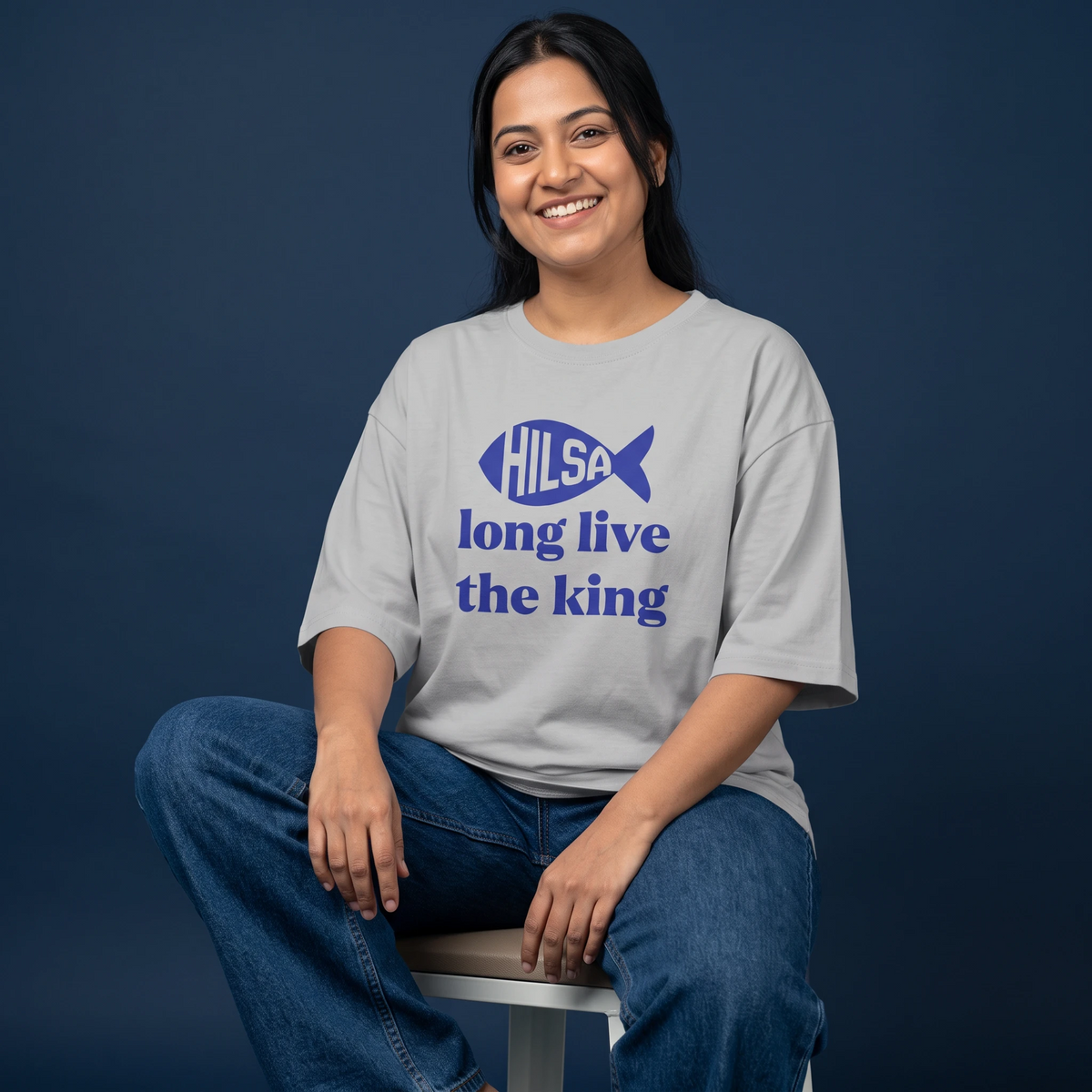 Long Live King Hilsa - Oversized Tee | Unisex Fit