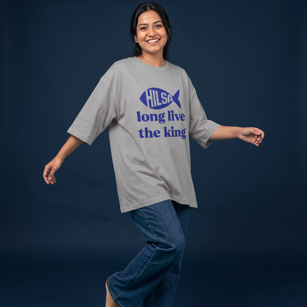 Long Live King Hilsa - Oversized Tee | Unisex Fit