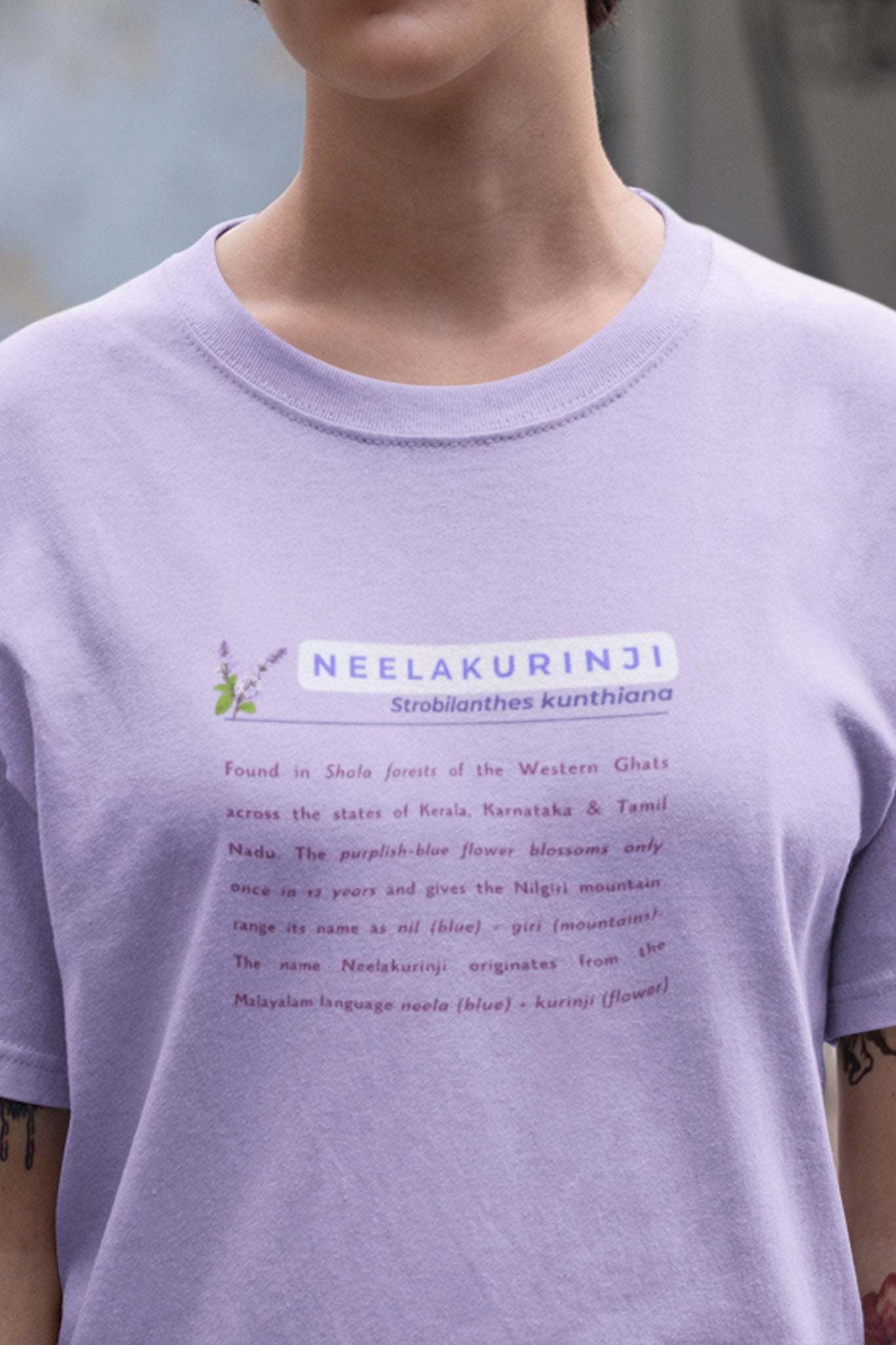 Neelakurinji - Oversized Tee | Unisex Fit